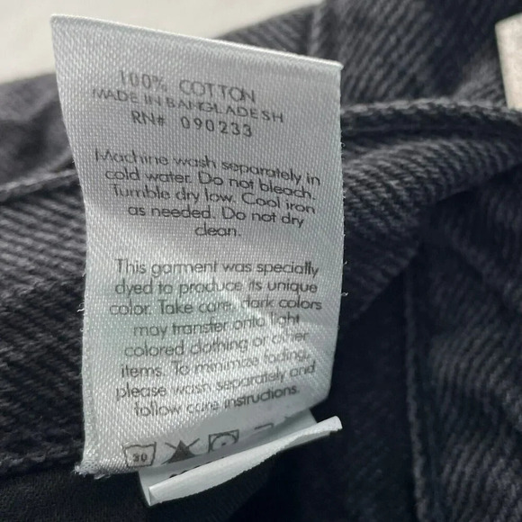 Pacsun Dad Jeans Joan Womens 27 Black Denim Pockets Straight Leg Distressed - Picture 9 of 10